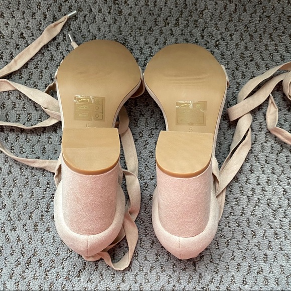 ASOS Blush Tie Heels - Picture 4 of 6